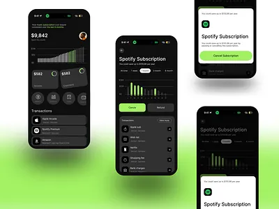 A multi subscription app, makes you manage your sub in one click app design app redesign apps ui