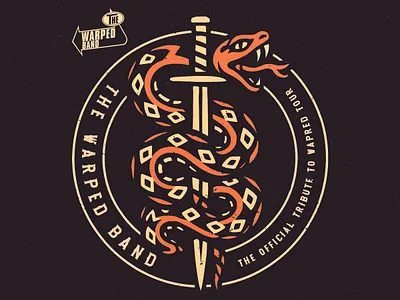 The Warped Band Official Tribute to Warped Tour Snake & Dagger dagger poster snake texture warped tour
