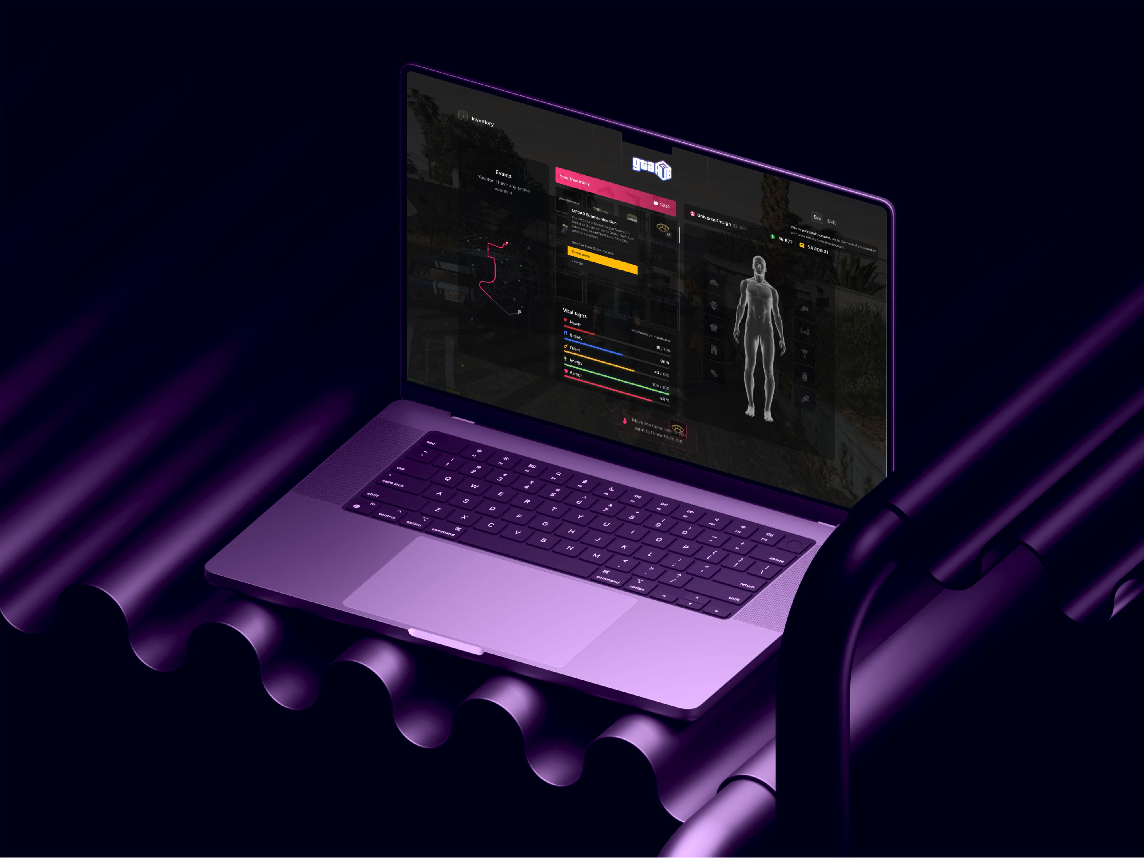 GTAHUB — Interface design branding design game graphic design gta illustration typography ui vector