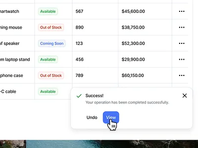 Toast Notification - Consistent UI consistent ui consistentui ui untitledui