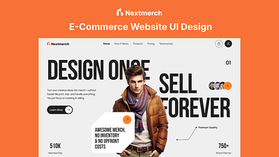 Nextmerch - E Commerce Website agency branding business corporate creative design e commerce fashion figma graphic illustration modern pod professional ui ui design ux ux design