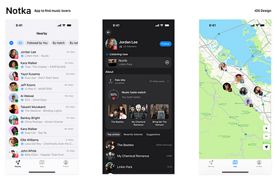 Notka App apple ios mobile ui