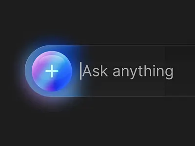 Ask anything button animation 3d animation branding graphic design logo motion graphics ui