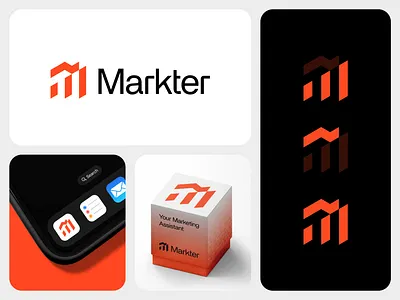 Modern Marketing Assistant Logo Design abstract logo assistant brand identity branding business corporate creative logo geometric gradient logo growth icon letter logo logo logo design logotype marketing modern logo saas tech startup visual identity