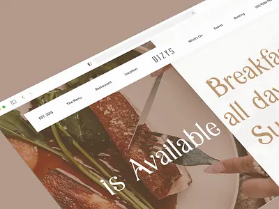 Dizys Restaurant Landing Page Design animation eating food food order homepage interaction design landing page meat reservation restaurant salad steak ui design ux design web design website