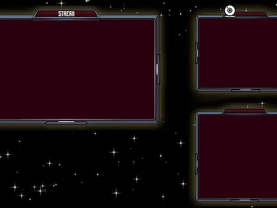 ✨ Overlay Name: Galactic Frame Overlay 🏢 Stallion Studio LTD design galactic overlay gaming overlay illustration open for commission stallion studio limited stream overlay twitch overlay