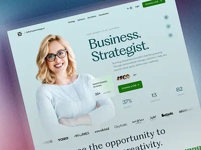 Business Strategist – Personal Brand Website Design author business clean ui consultant homepage landign page lawyer minimal design personal personal brand personal branding strategist strategy typography web design website writer