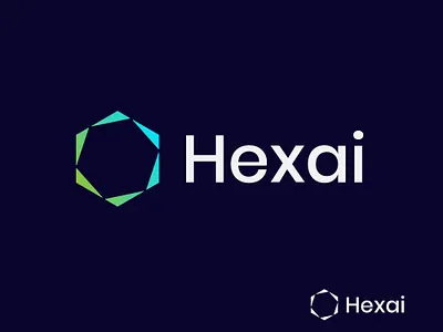 Ai Hexagon Logo ai ai logo app artificial branding dynamic generative hexa hexagon innovation intelligence logo design mark minimal simple startup tech technology trend uiux