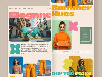 Fashion Brand Landing Page Design branding homepage landing marketing web ui ux web