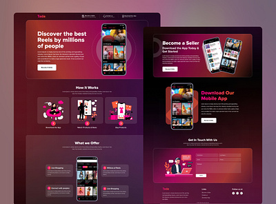 Tada Landing Page bag shop online landing page clothing bag design fashion ecommerce landing page fashion landing page graphic design illustration product landing page shopping and real landing page shopping landing page shopping products landing page ui landing page ui ux landing page