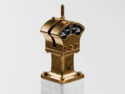 Full Ahead 3d 3d animation blender blender3d gold illustration isometric isometric illustration marble metal ship shipping