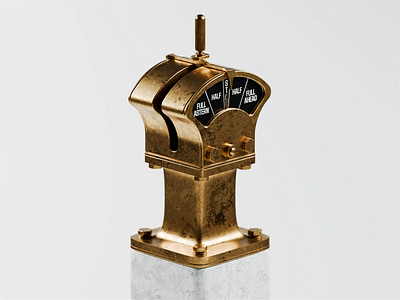 Full Ahead 3d 3d animation blender blender3d gold illustration isometric isometric illustration marble metal ship shipping