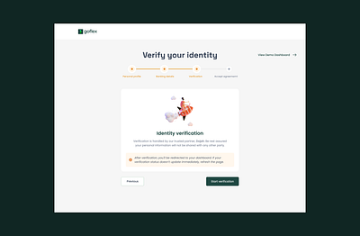 GoFlex - KYC screen dashboard design illustration kyc product design ui ux web app