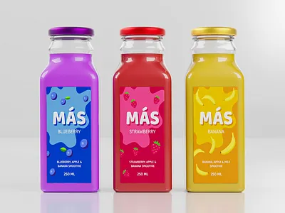 Packaging Concept - Más Smoothies branding design graphic design illustration logo packaging typography vector