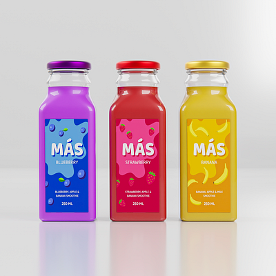 Packaging Concept - Más Smoothies branding design graphic design illustration logo packaging typography vector