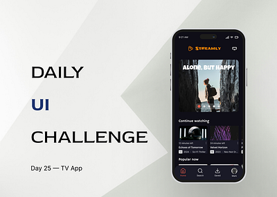 Daily UI · Challenge 25: TV App dailyui design tv app ui