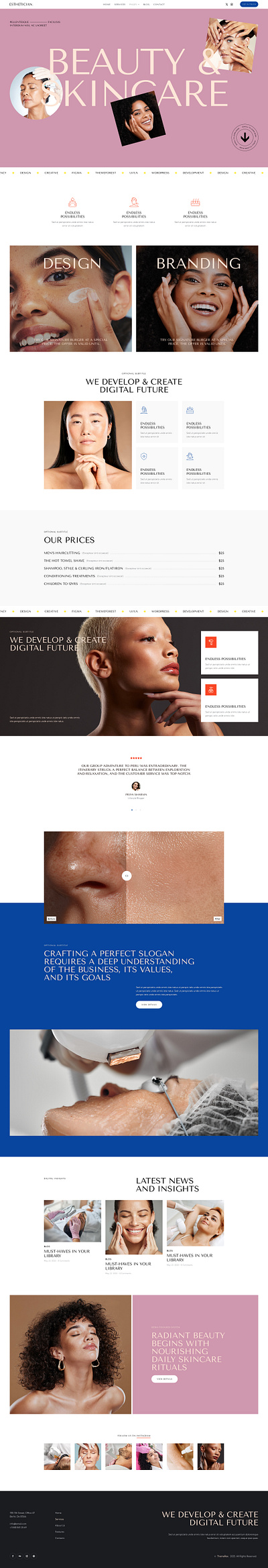 Esthetician - Skincare, Tattoo & Mole Removal WordPress Theme design illustration ui web design web development webdesign woocommerce wordpress wordpress theme wordpress themes