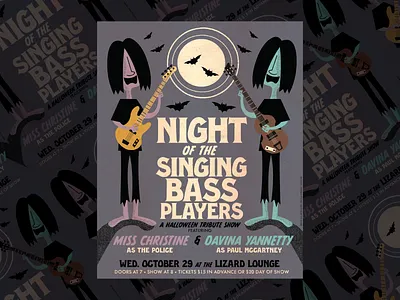 Halloween Gig Poster character illustration design gig poster graphic design halloween illustration poster art poster design typography vector