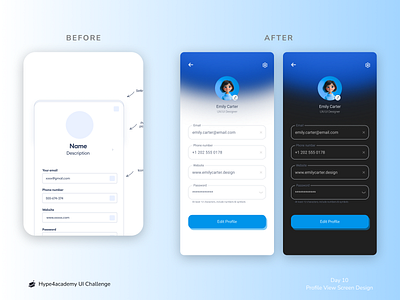 Daily UI Challenge #10 - Profile page dailyui design figma hype4academy illustration profilepage ui uidesign uiux ux