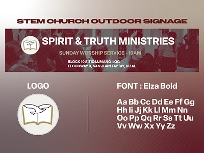 Spirit & Truth Ministries | Outdoor Signage art artwork banner branding church design graphic design outdoor banner outdoor signage signage typography