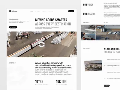 Iteloogs - Logistic Corporate Website corporate corporate landing page corporate website delivery delivery website design landing page landing page design logistics logistics landing page logistics website ui ui design uiux uiux design ux web web design website website design
