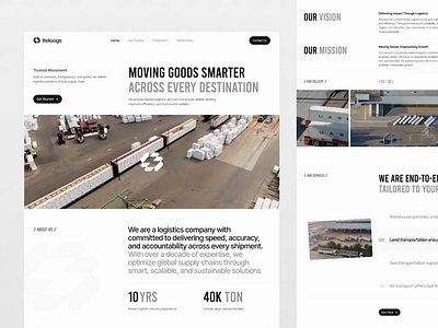 Iteloogs - Logistic Corporate Website corporate corporate landing page corporate website delivery delivery website design landing page landing page design logistics logistics landing page logistics website ui ui design uiux uiux design ux web web design website website design