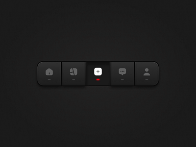Minimal Dark Bottom Navigation Bar app bottom navigation mobile app ui