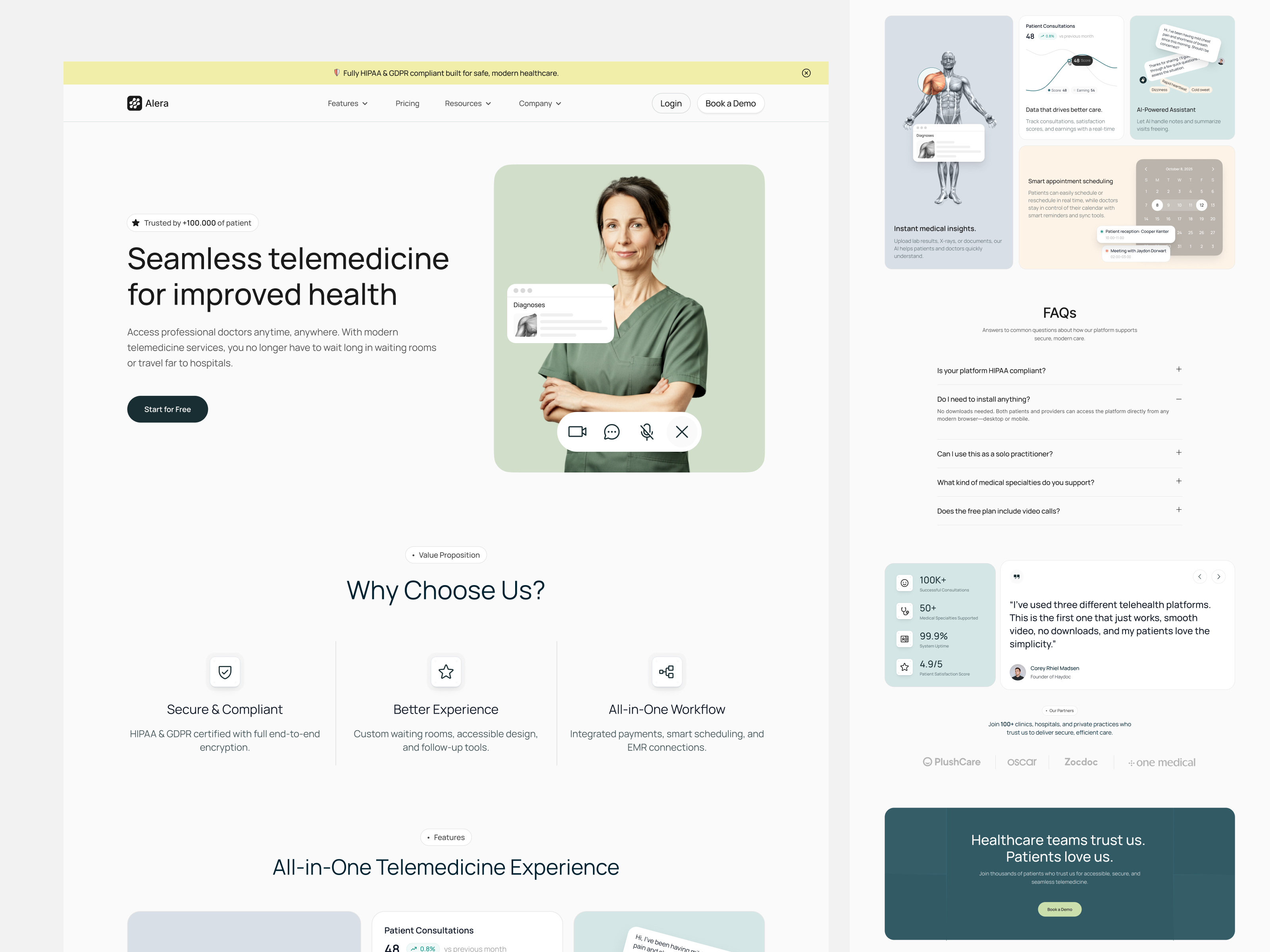 Example of Telemedicine - Web Design
