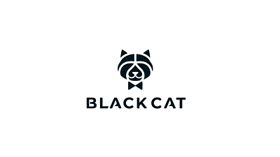 Readymade Black Cat Logo For Sale animal black cat cat face logo cat logo formal cat logo law cat logo logo design minimalistic cat modern cat logo readymade cat logo