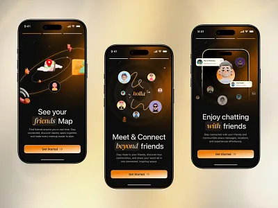 Social Media App | Mobile App Onboarding Design 3d andriod app app app design app ui app ux clean communication app design focotik minimal design mobile mobile app mobile app design mobile design social social app ui ui design ui ux design