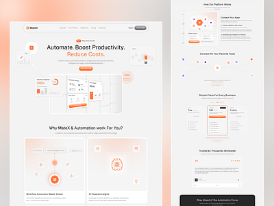 SaaS Automation Website automation website saas saas landing page saas management saas website software design ui ux website workflow