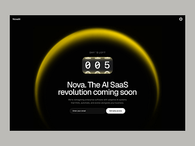 NovaAI – Coming Soon Page aidesign comingsoon design landing page landingpage saas uidesign web web design webdesig webdesign website