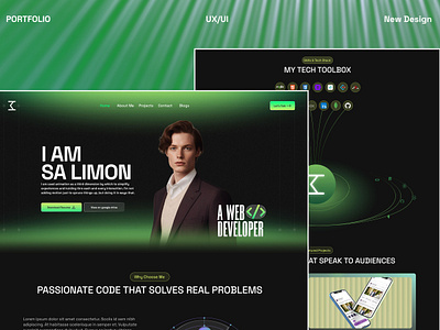 Portfolio Website Design animation brandline codebasedesign creativeworks designportfolio devportfolio interactive minimal newui portfolio professional responsive showcase uiux