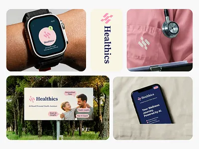 Healthics — Your AI-Powered Personal Health Assistant ai health assistant ai logo ai technology branding data driven insights health analytics healthcare logo identity innovation logo logo designer minimal saas product symbol tech logo tracking visual branding