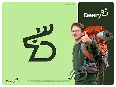 Letter D with DEER logo concept. abstract deer animal logo d logo d logo branding deer horn logo deer logo deer logo branding letter d letter d branding letter d logo lettermark logo wild deer logo wild logo