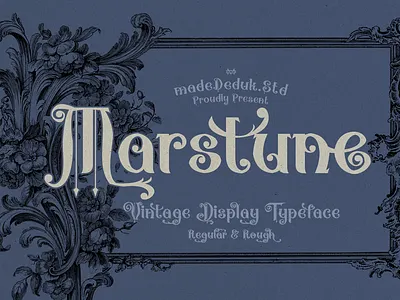 Marstune Font 1900s font blackletter font book cover font branding font classic font decorative font fashion font headline font invitation font ligature font logotype nostalgic font ornament font retro font tattoo font textured font typography victorian font vintage font wedding font
