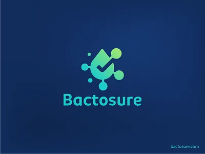 Bactosure - Water Purifier Service arsenic removal bacteria logo branding check mark logo chlorine reduction creative logo iron removal lemonart logo design minimalist logo pure logo pure water unique logo water bacteria water clean water filter service water logo water purifier water purifier maintenance water treatment service