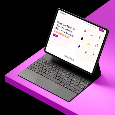 Pointvoucher Webpage branding business clean company digital design e commerce gift card graphic design landing page logo modern uiux visual identity vouchers webflow zwapper