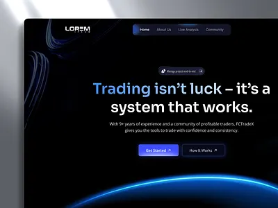 Trading Future Web3 Website crypto landing page dark landing page feture platform feture trader homepage landing page trading website web design web3 website home page