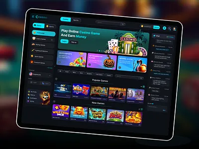 Casino Dashboard UI casino dashboard casino skins casinoui cryptogaming dashboarddesign gambling dashboard gameinterface onlinecasino
