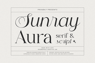 Sunray Aura – Modern Serif & Script Font branding calligraphy design display fashion graphic design logo luxury magazine modern script typography