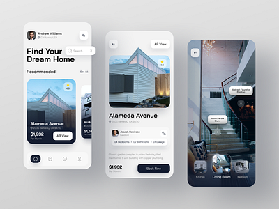 Home Rental App UI Design accommodation app app design ar app booking booking app buy home house house rent mobile app mobile ui property rental proprty real estate real estate agency rental rental app sell virtual tour