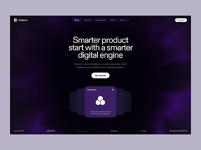Inteleon — AI-Powered Digital Engine Platform aidesign b2bdesign design digitaltransformation header landing page landingpage saas ui uidesign web web design webdesign website