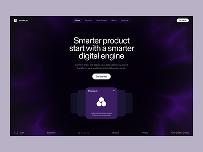 Inteleon — AI-Powered Digital Engine Platform aidesign b2bdesign design digitaltransformation header landing page landingpage saas ui uidesign web web design webdesign website