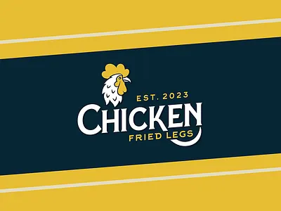 Chicken Fried Legs: Mascot Logo With Chicken Face brand identity branding character design design logo flat graphic design icon illustration logo logo design logos logotype mascot minimal modern modern logo timeless ui unique