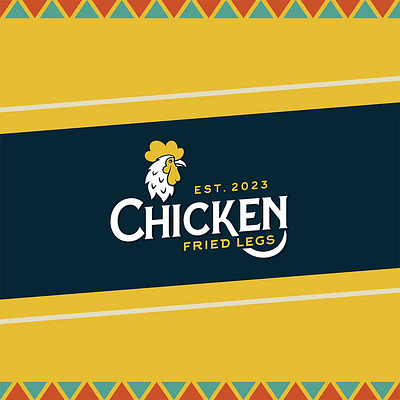 Chicken Fried Legs: Mascot Logo With Chicken Face brand identity branding character design design logo flat graphic design icon illustration logo logo design logos logotype mascot minimal modern modern logo timeless ui unique