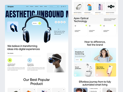 Electronics E-Commerce Website Design accessories brand website clean ui e commerce ecommerce ui ecommerce website electronic electronic product electronics brand website electronics website landing page minimal design modern design online store responsive design shop shopify store ui web design website