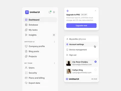 Nav menus — Untitled UI nav menu navigation product design sidebar sidenav ui design user interface