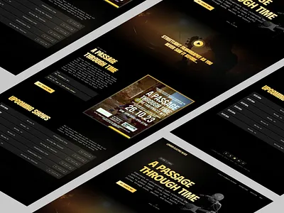 Website design for Music band figma framer landing page minimal modern music ui design web web design website website design