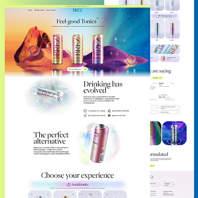 DrinkBrez LLC Beverage Website 3d animation branding design graphic design illustration logo motion graphics shopify ui vector web design webdevelpment website wordpress